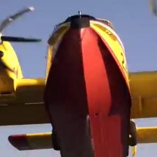 Video of CL-415s scooping, up close and personal