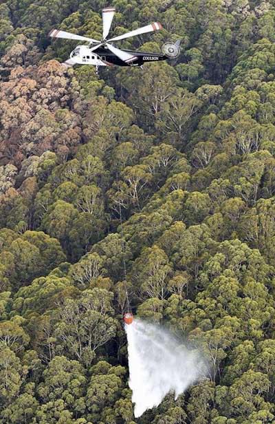 helicopter bushfire Victoria