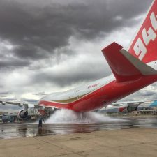Ground test for the 747 Supertanker