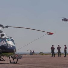 Helicopter operations at the Cedar Fire