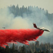 Air tankers on the Trailhead Fire