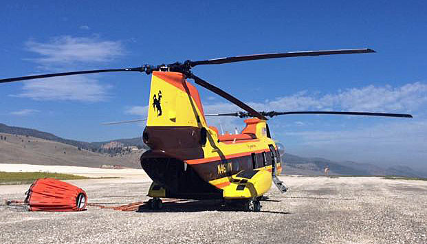 Sky Aviation's CH-46 on the Lava Mountain Fire - Fire Aviation