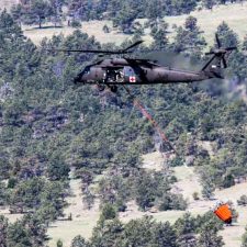 Flying Black Hawks over the Tennessee wildfires