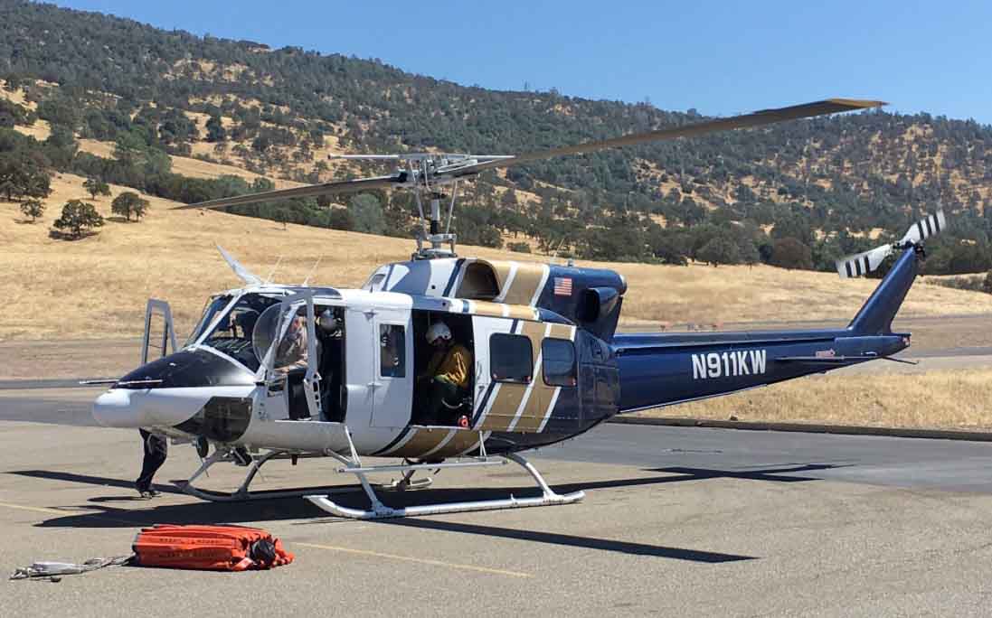 helicopter Detwiler Fire california