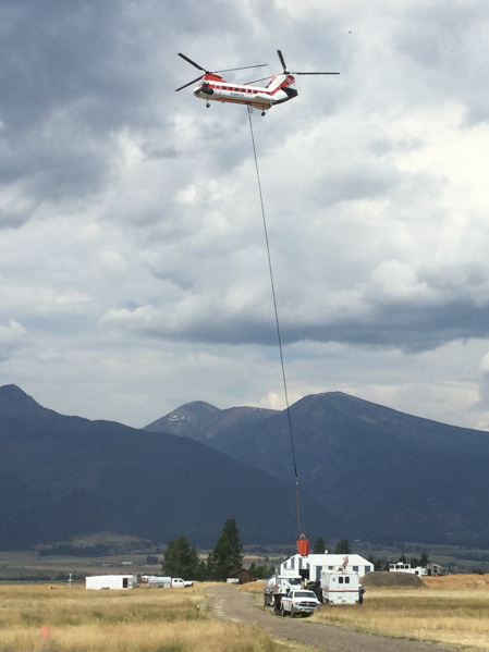 helicopters Stevensville Montana wildfire