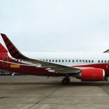 A second 737 air tanker emerges from paint shop