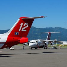 Four of Neptune’s BAe-146 air tankers are deployed