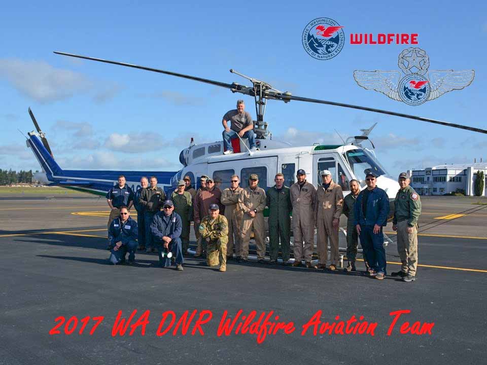 Washington DNR's UH-1H helicopters crew