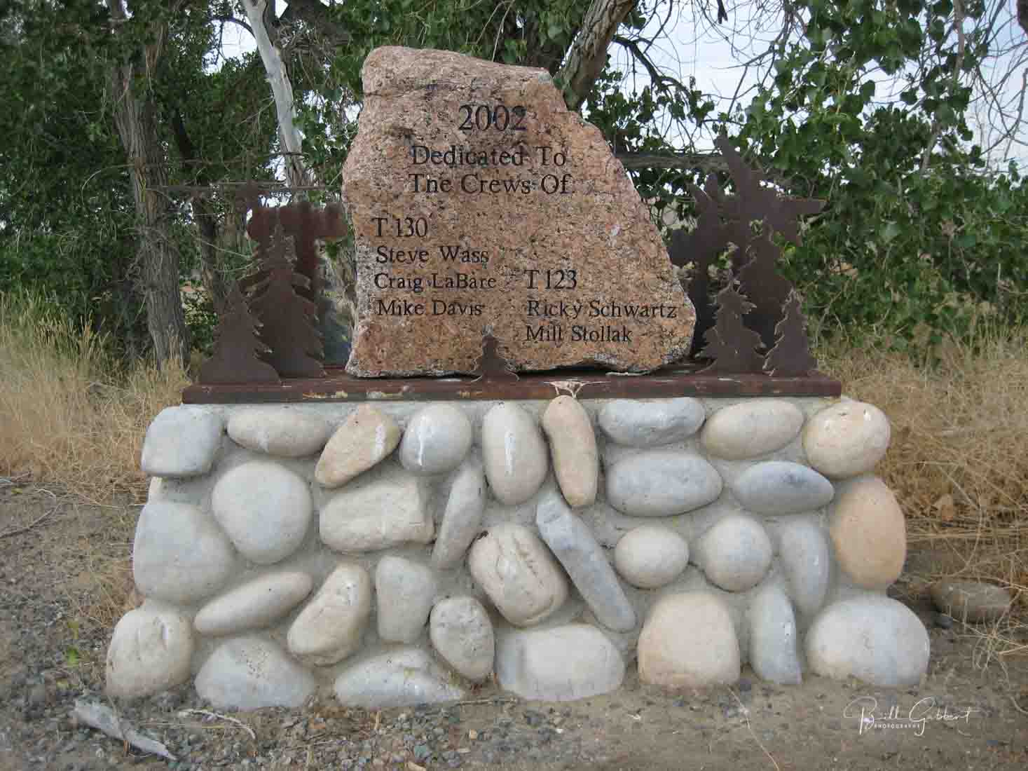 memorial at Greybull, Wyoming air tanker crashes 2002