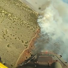 In-cockpit video of air tanker drop on Boone Draw Fire