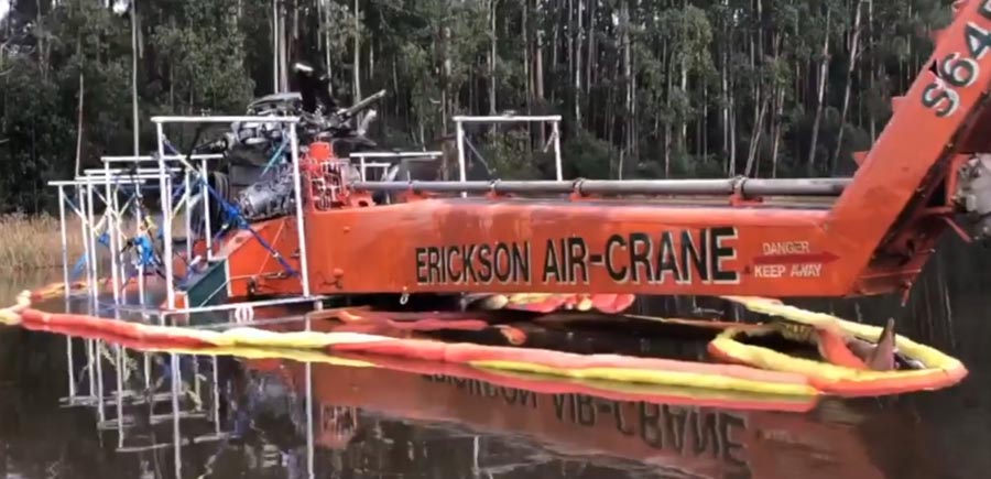 Air-Crane extracted from lake crash