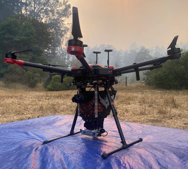 drone wildland fire