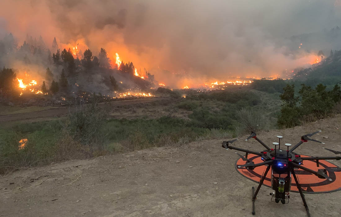 drone wildland fire