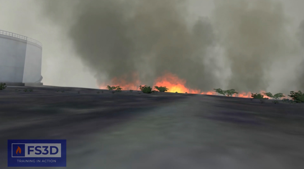 Wildfire simulation