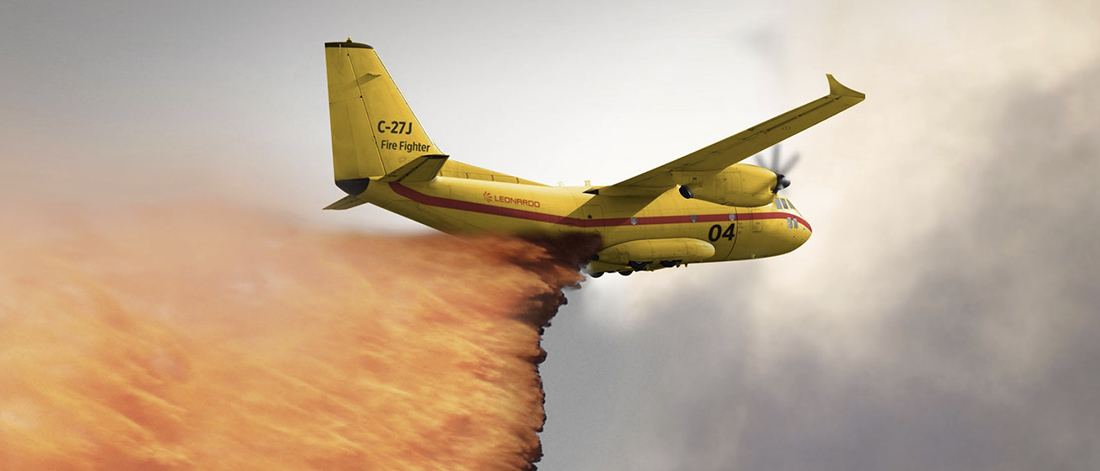 C-27J with MAFFS fire retardant