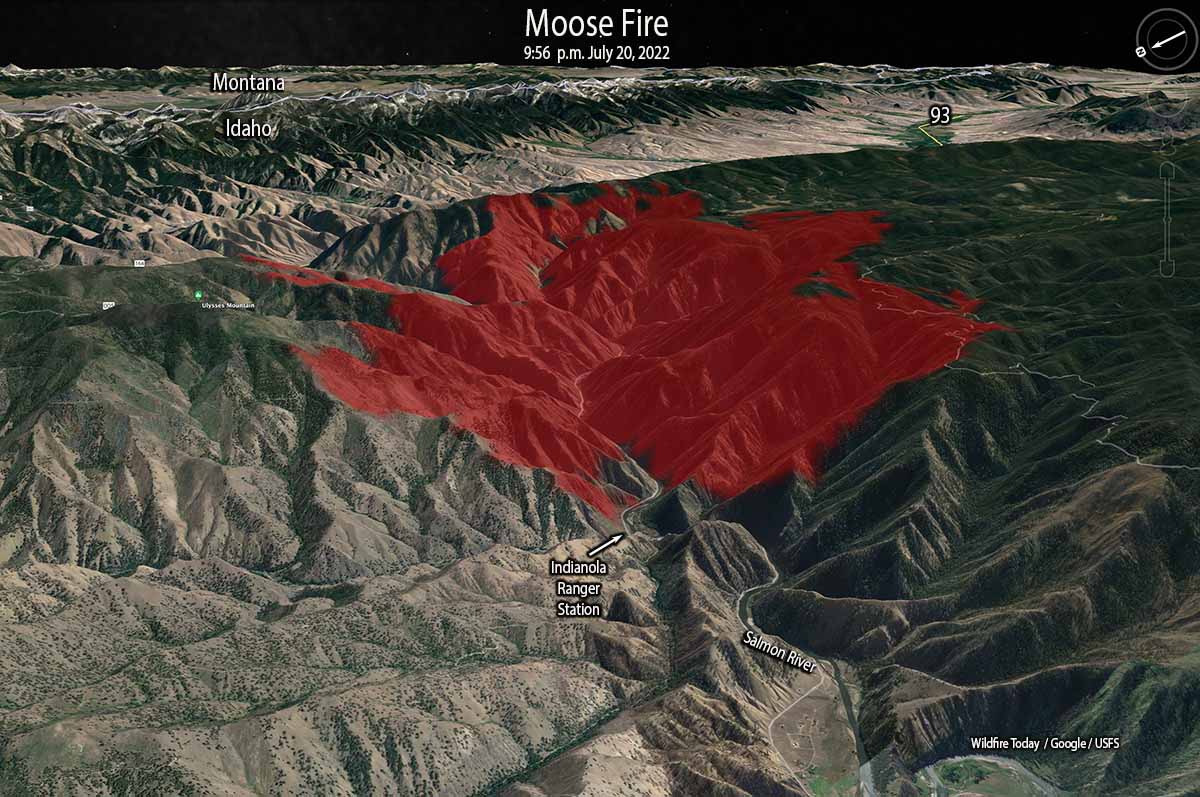 Moose Fire map