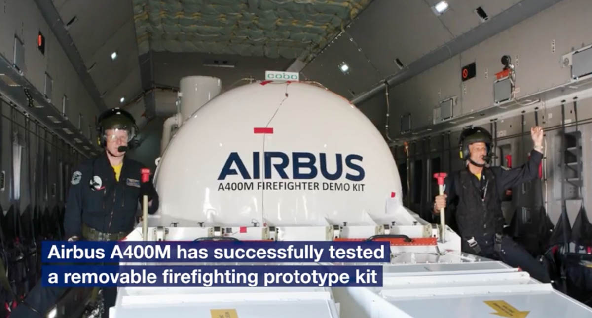 AIRBUS Firefighter drop water fires
