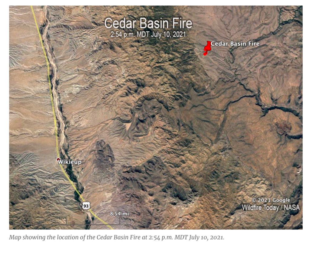 Cedar Basin Fire crash site, Wikieup, Arizona