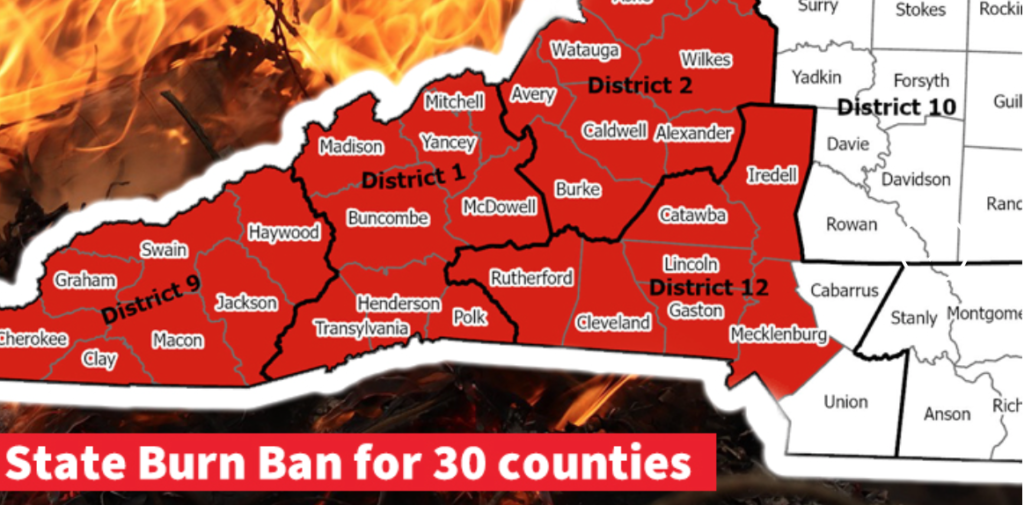 Burn ban in North Carolina