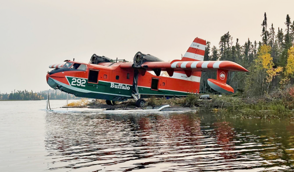 The CL-215 is a twin-engine, high-wing amphibious waterbomber, and a staple of northern aerial firefighting. Benjamin Tessier Photo