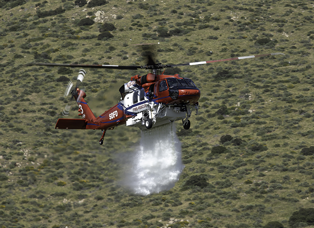 San Diego Fire Rescue operates a Sikorsky 70i Firehawk. Photo ©2024 Ryan Grothe