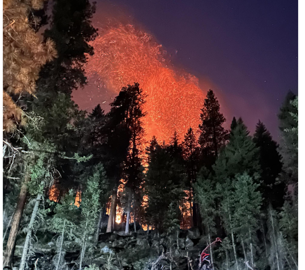 Falls Fire 07/24/24 south of John Day, Oregon on the Malheur National Forest.